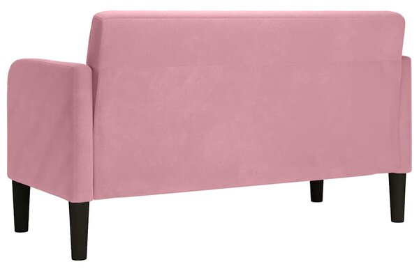 VidaXL rózsaszín bársony loveseat kanapé 109 cm