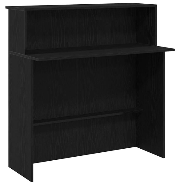 Recepciós pult fekete 100x50x103,5 cm szerelt fa