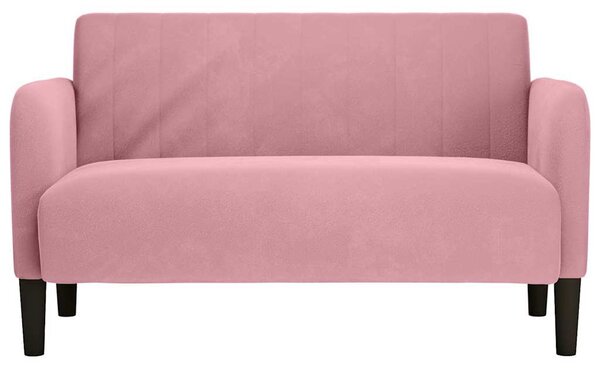 VidaXL rózsaszín bársony loveseat kanapé 109 cm