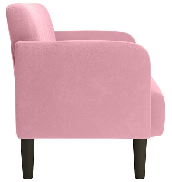 VidaXL rózsaszín bársony loveseat kanapé 109 cm