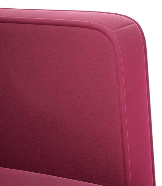 Bordó bársony loveseat kanapé 111 cm