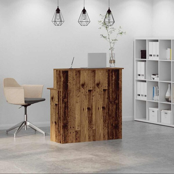 Recepciós pult antik fa 100x50x103,5 cm szerelt fa