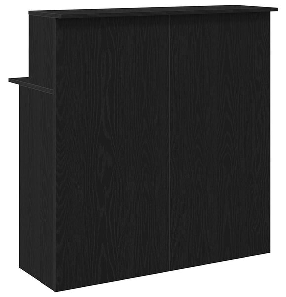 Recepciós pult fekete 100x50x103,5 cm szerelt fa