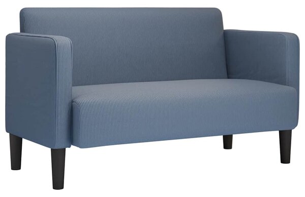 Kék kordbársony szövet loveseat kanapé 109 cm