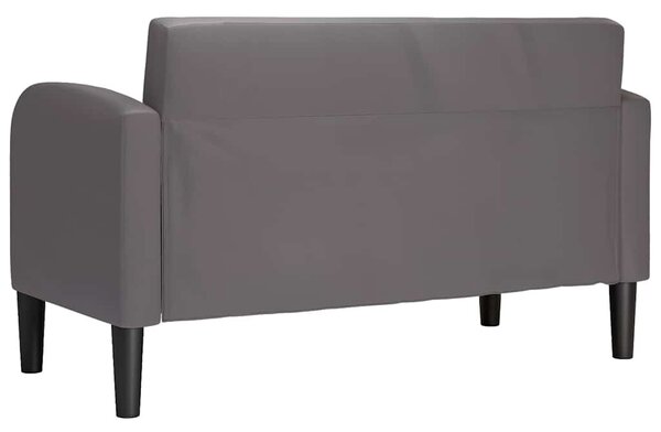 Szürke műbőr Loveseat kanapé 110 cm