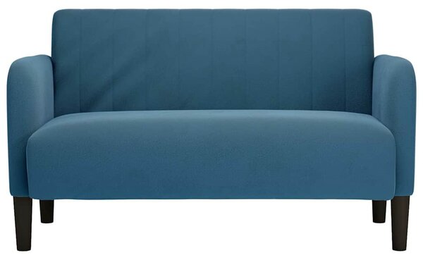 VidaXL kék bársony loveseat kanapé 109 cm