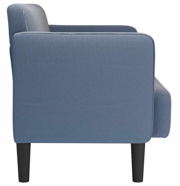 Kék kordbársony szövet loveseat kanapé 109 cm