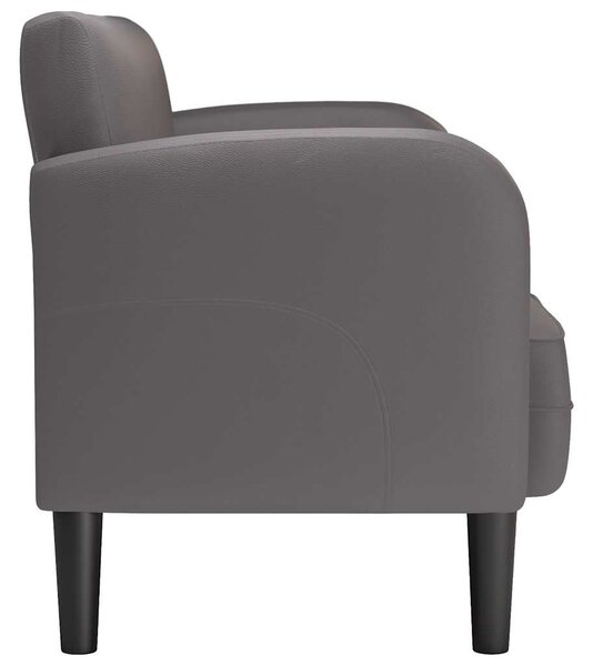 Szürke műbőr Loveseat kanapé 110 cm