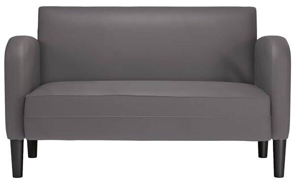 Szürke műbőr Loveseat kanapé 110 cm
