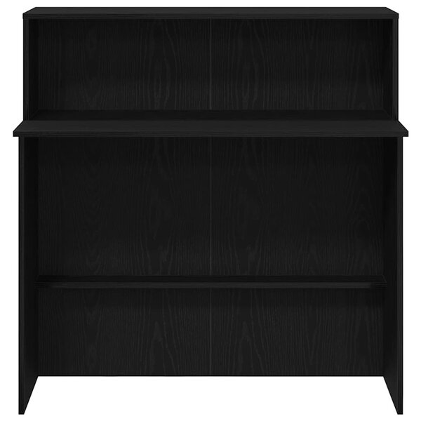 Recepciós pult fekete 100x50x103,5 cm szerelt fa