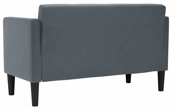 VidaXL sötétszürke bársony loveseat kanapé 111 cm