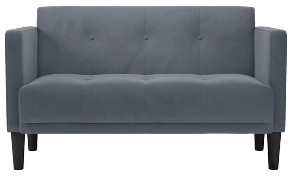 VidaXL sötétszürke bársony loveseat kanapé 111 cm