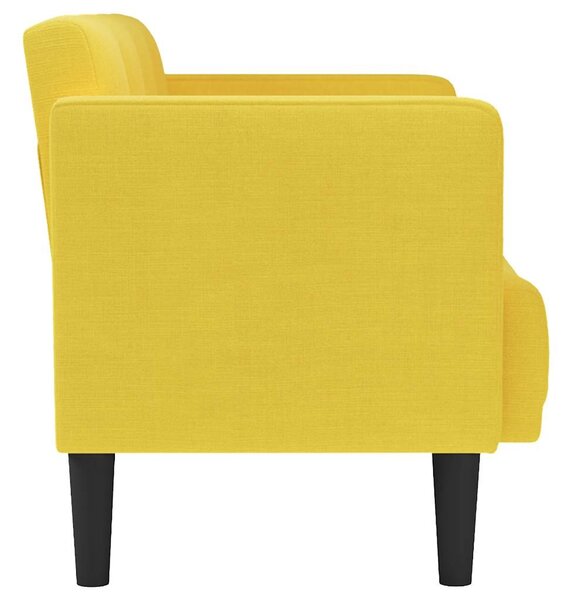 Sárga szövet loveseat kanapé 111 cm
