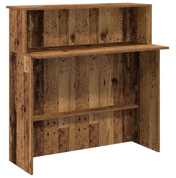 Recepciós pult antik fa 100x50x103,5 cm szerelt fa