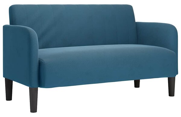 VidaXL kék bársony loveseat kanapé 109 cm