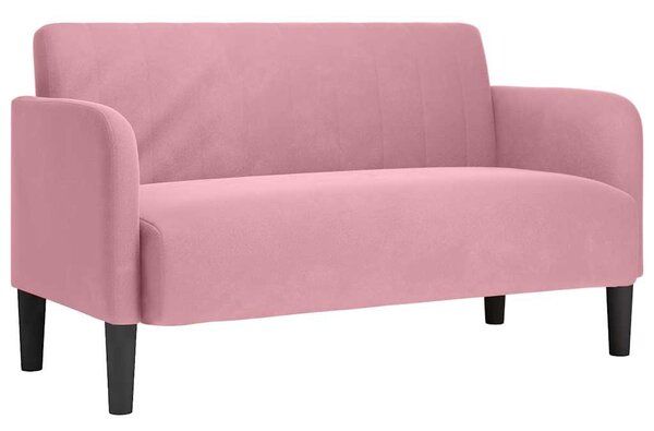 VidaXL rózsaszín bársony loveseat kanapé 109 cm