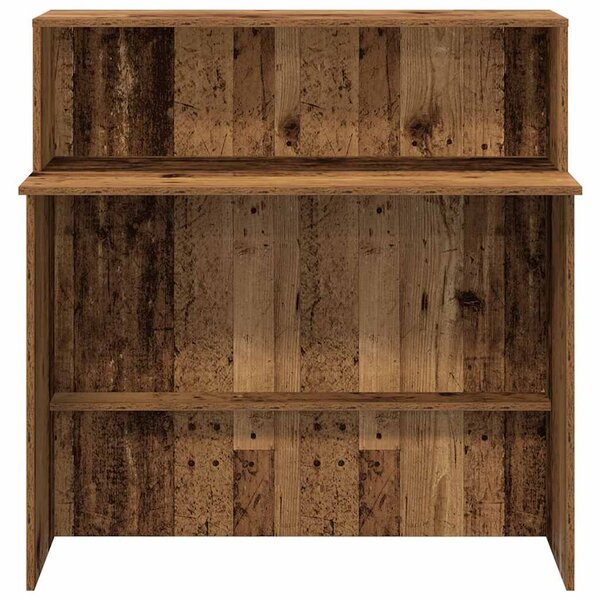 Recepciós pult antik fa 100x50x103,5 cm szerelt fa