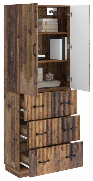 Szekrény szett 2 pcs Antik Fa 66 x 34,5 x 87 cm Szerelt Fa