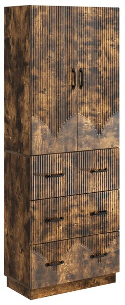 VidaXL Szekrény szett 2 pcs Füstös Tölgy 66 x 34,5 x 87 cm Szerelt Fa