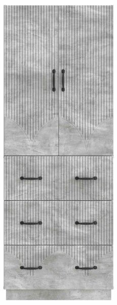 Szekrény szett 2 pcs Betonszürke 66 x 34,5 x 87 cm Szerelt Fa