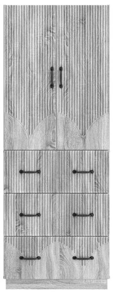 Szekrény szett 2 pcs Szürke Sonoma 66 x 34,5 x 87 cm Szerelt Fa