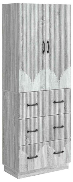 Szekrény szett 2 pcs Szürke Sonoma 66 x 34,5 x 87 cm Szerelt Fa