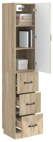 Szekrény szett 2 pcs Sonoma Tölgy 33 x 34,5 x 87 cm Szerelt Fa
