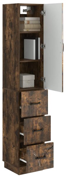 Szekrény szett 2 pcs Füstös Tölgy 33 x 34,5 x 87 cm Szerelt Fa