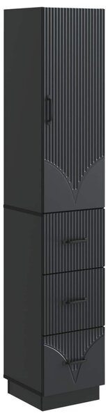 VidaXL Szekrény szett 2 pcs Fekete 33 x 34,5 x 87 cm Szerelt Fa