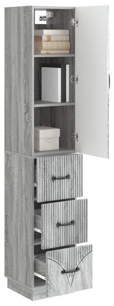 Szekrény szett 2 pcs Szürke Sonoma 33 x 34,5 x 87 cm Szerelt Fa