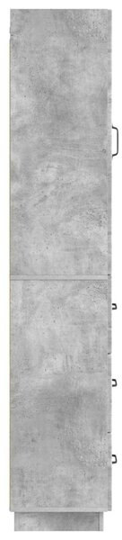 Szekrény szett 2 pcs Betonszürke 33 x 34,5 x 87 cm Szerelt Fa