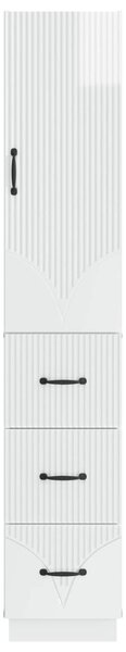 Szekrény szett 2 pcs Magasfényű Fehér 33 x 34,5 x 87 cm
