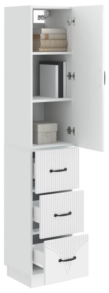Szekrény szett 2 pcs Magasfényű Fehér 33 x 34,5 x 87 cm