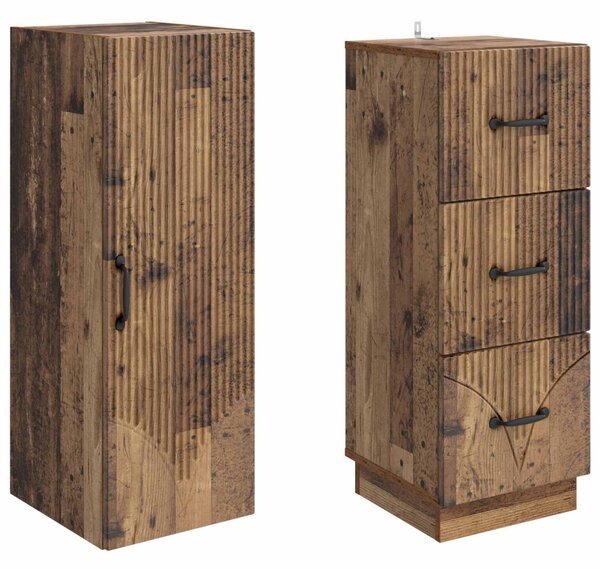 Szekrény szett 2 pcs Antik Fa 33 x 34,5 x 87 cm Szerelt Fa