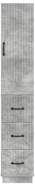 Szekrény szett 2 pcs Betonszürke 33 x 34,5 x 87 cm Szerelt Fa