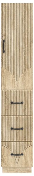 Szekrény szett 2 pcs Sonoma Tölgy 33 x 34,5 x 87 cm Szerelt Fa