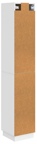 Szekrény szett 2 pcs Magasfényű Fehér 33 x 34,5 x 87 cm