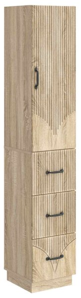 Szekrény szett 2 pcs Sonoma Tölgy 33 x 34,5 x 87 cm Szerelt Fa