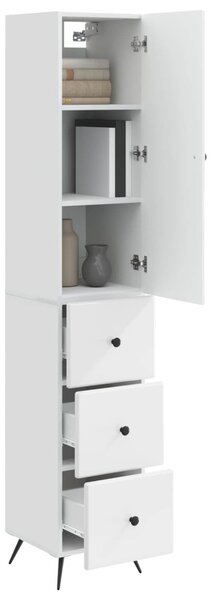 Szekrény szett 2 pcs Magasfényű Fehér 34,5 x 34,5 x 90 cm