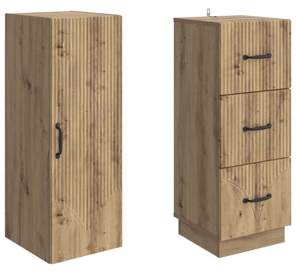 Szekrény szett 2 pcs Kézműves Tölgy 33 x 34,5 x 87 cm