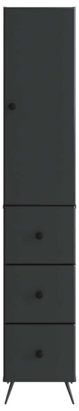 Szekrény szett 2 pcs Fekete 34,5 x 34,5 x 90 cm Szerelt Fa