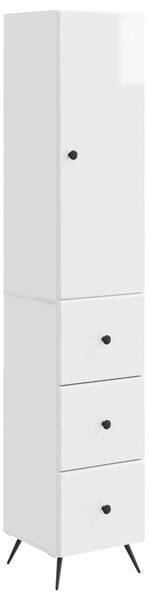Szekrény szett 2 pcs Magasfényű Fehér 34,5 x 34,5 x 90 cm