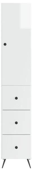 Szekrény szett 2 pcs Magasfényű Fehér 34,5 x 34,5 x 90 cm
