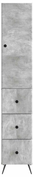 Szekrény szett 2 pcs Betonszürke 34,5 x 34,5 x 90 cm Szerelt Fa