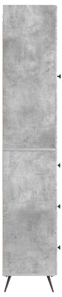 Szekrény szett 2 pcs Betonszürke 34,5 x 34,5 x 90 cm Szerelt Fa