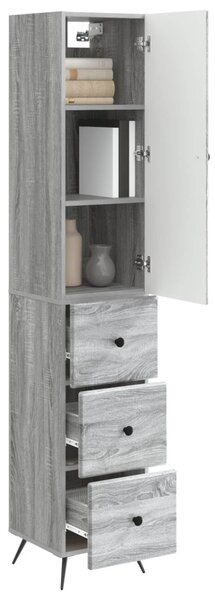 Szekrény szett 2 pcs Szürke Sonoma 34,5 x 34,5 x 90 cm