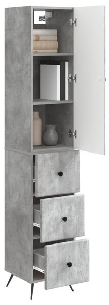 Szekrény szett 2 pcs Betonszürke 34,5 x 34,5 x 90 cm Szerelt Fa