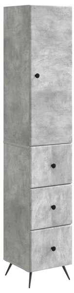 Szekrény szett 2 pcs Betonszürke 34,5 x 34,5 x 90 cm Szerelt Fa