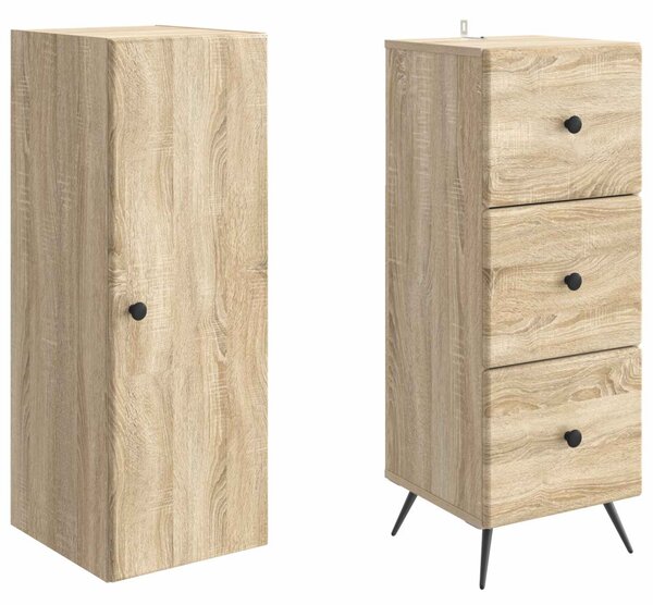 Szekrény szett 2 pcs Sonoma Tölgy 34,5 x 34,5 x 90 cm