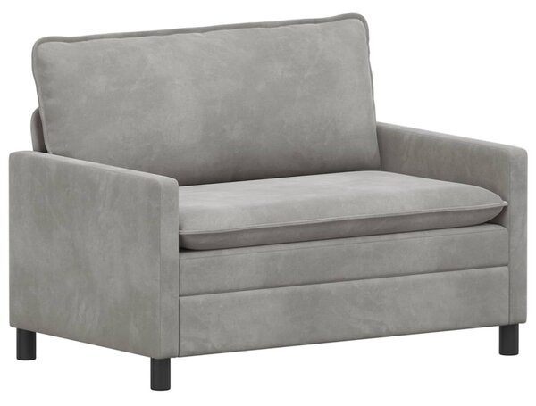 VidaXL Kanapé Szett 2 pcs Világosszürke Bársony